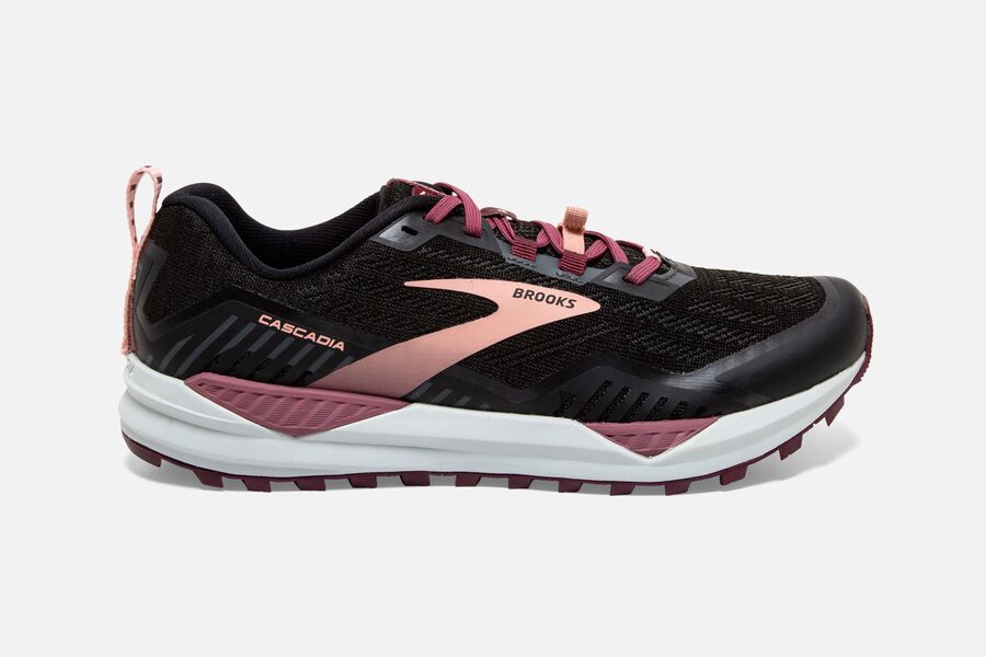 Brooks Cascadia 15 Trail Löparskor Dam - Svarta/Rosa - 6541-IWKCX